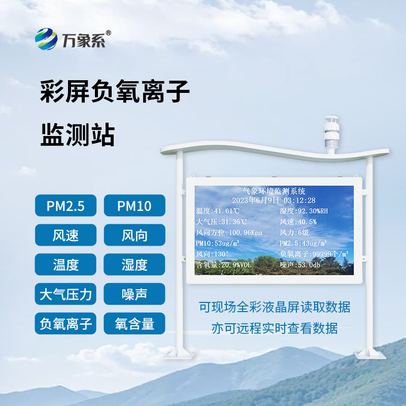 一體化負氧離子監測站：彩屏上的清新密碼